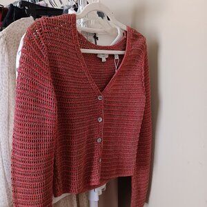 NWT Vince Women's Colorful Woven Cardigan
